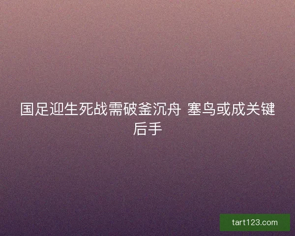 国足迎生死战需破釜沉舟 塞鸟或成关键后手