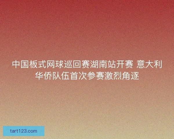 中国板式网球巡回赛湖南站开赛 意大利华侨队伍首次参赛激烈角逐